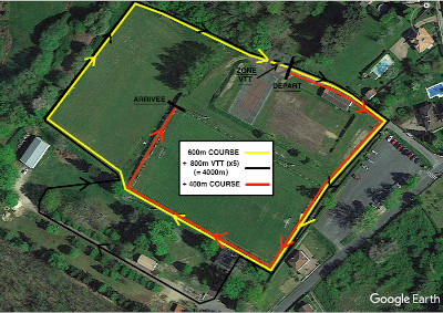 Parcours Duathlon   CLG Piégut pluviers mini